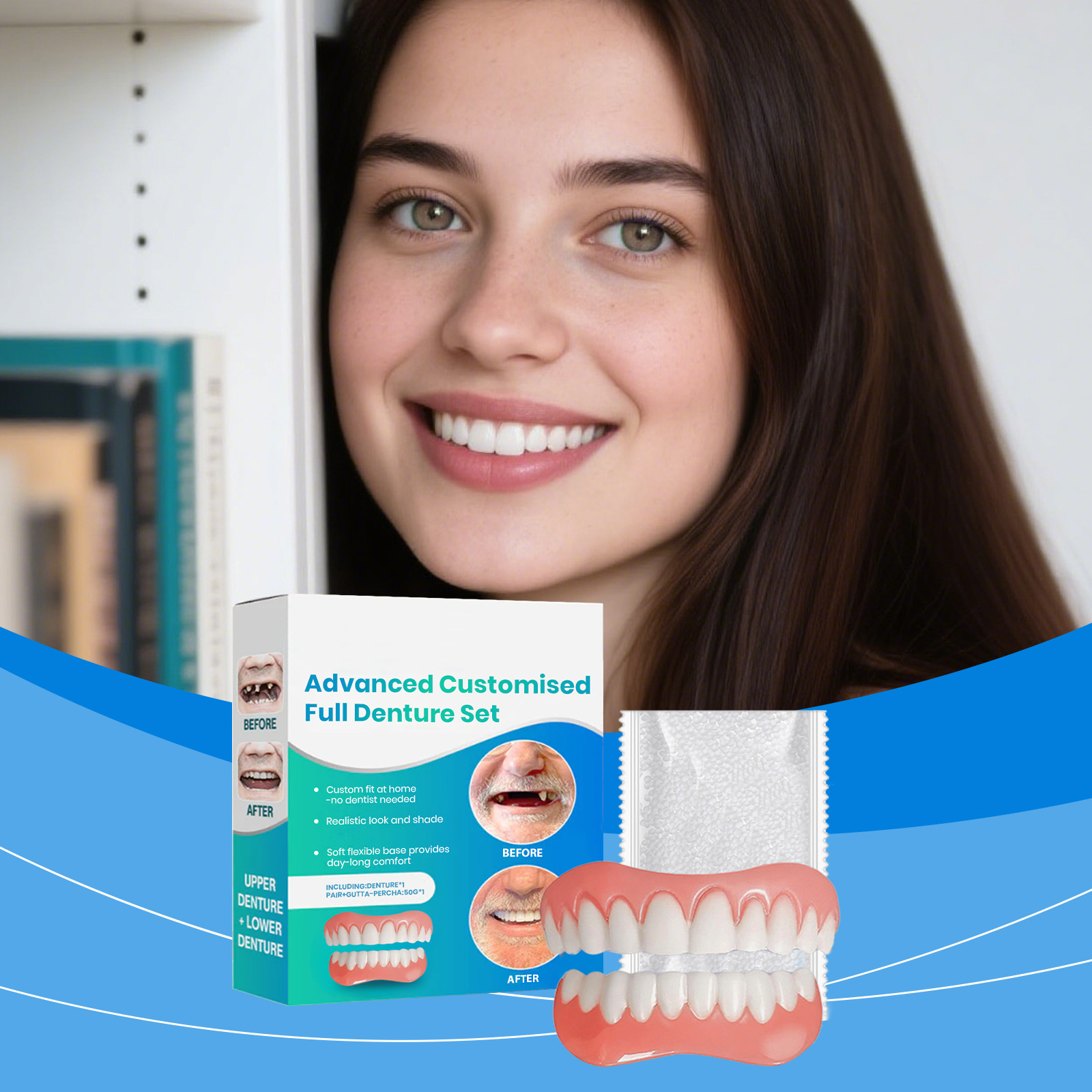 Teeth Whitening Kit - Kit Silikon Gigi Palsu Fleksibel Trendy