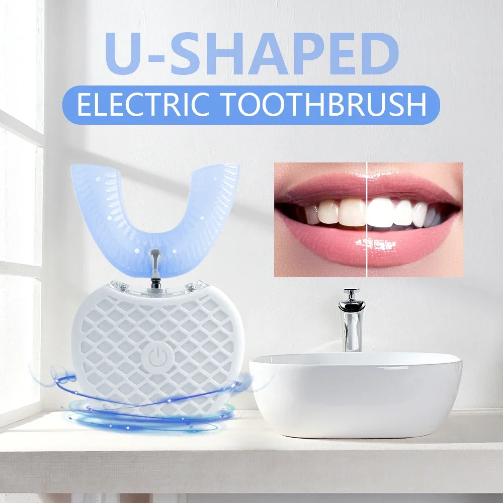 Teeth Whitening With Blue Light - Sikat Gigi Elektrik Ultrasonik Dewasa, Otomatis
