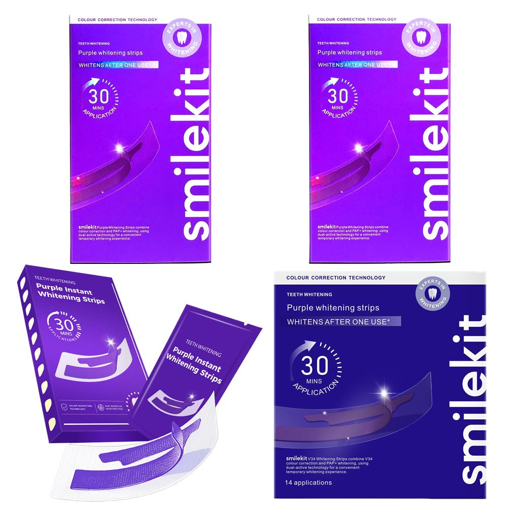 Teeth Whitening Crest - V34 Perekat Pemutih Gigi Warna Ungu,