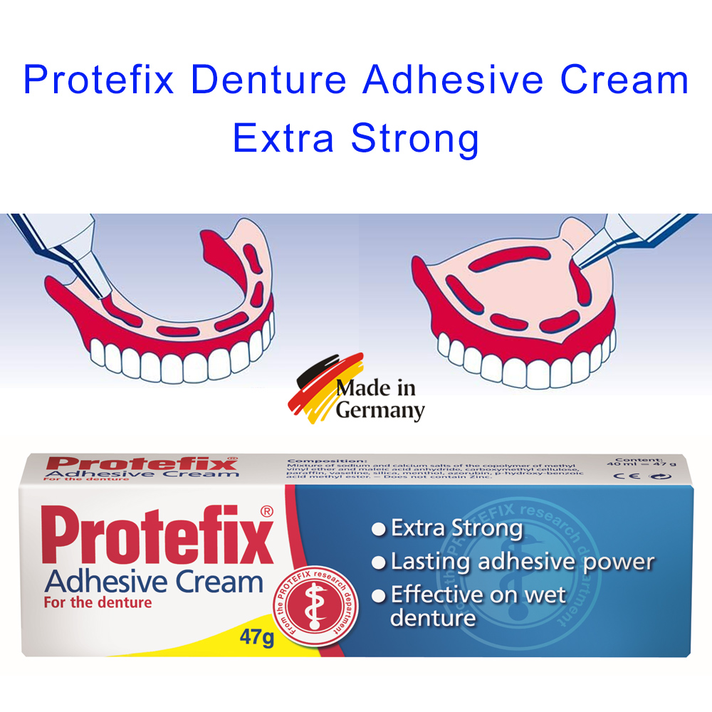 Teeth Whitening Crest - Protefix krim perekat, untuk memperbaiki gigi