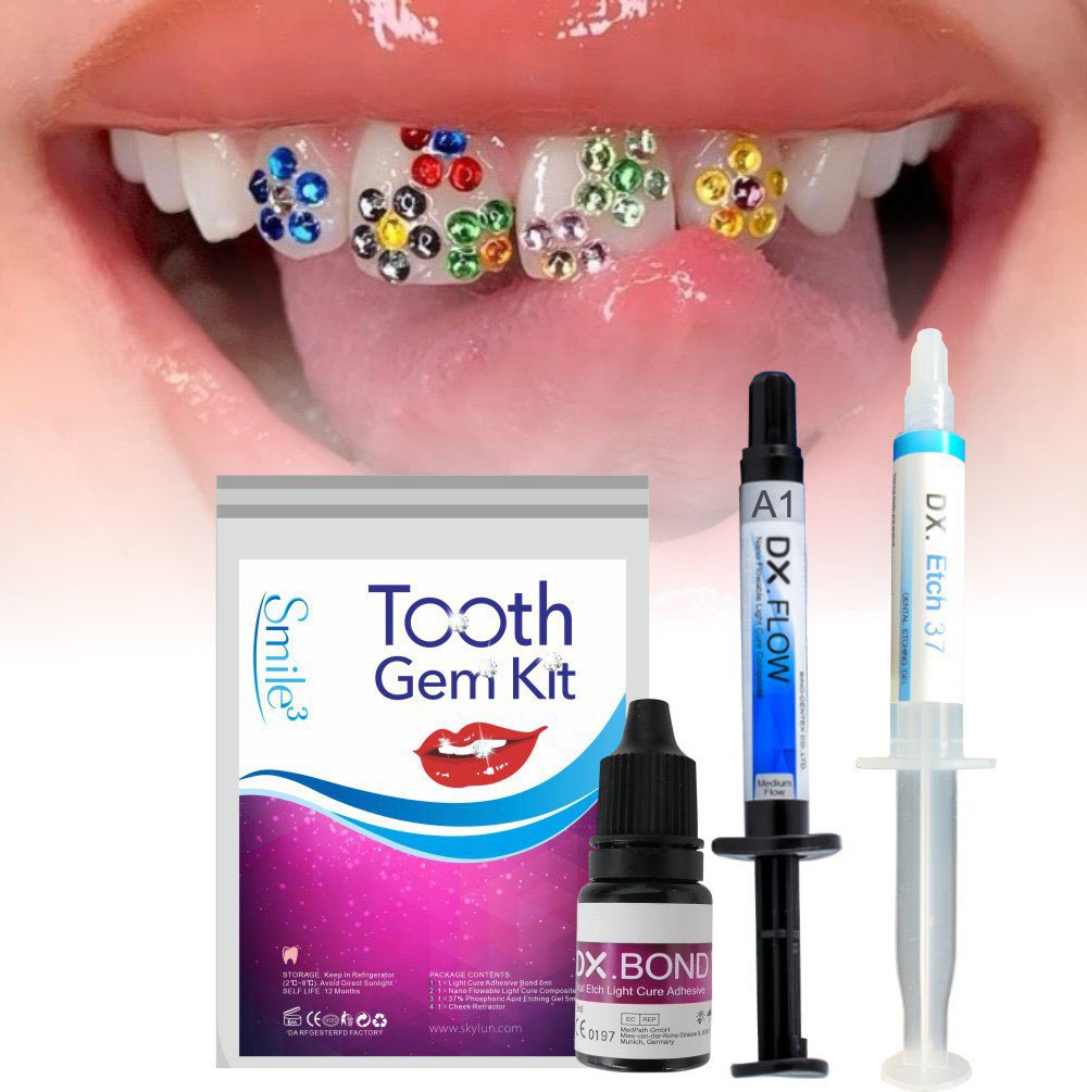 Tooth Gem Kit - Kit Perhiasan Gigi DIY Profesional dengan