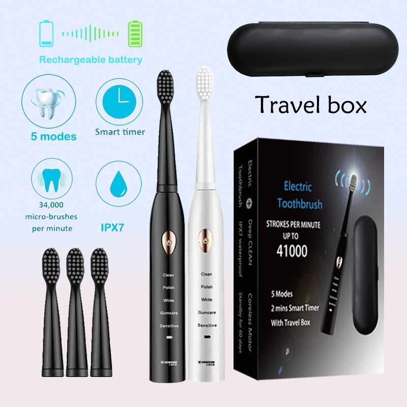Teeth Whitening Or Tooth Whitening - Sikat gigi listrik Sonic ultrasonik, sikat