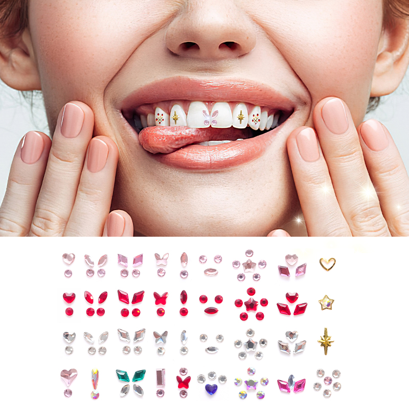 Tooth Gem Kit - Permata Gigi, Set Berlian Kristal, Perhiasan