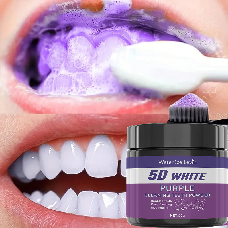 Teeth Whitening Powder - Bubuk Pembersih Gigi Ungu - Bebas