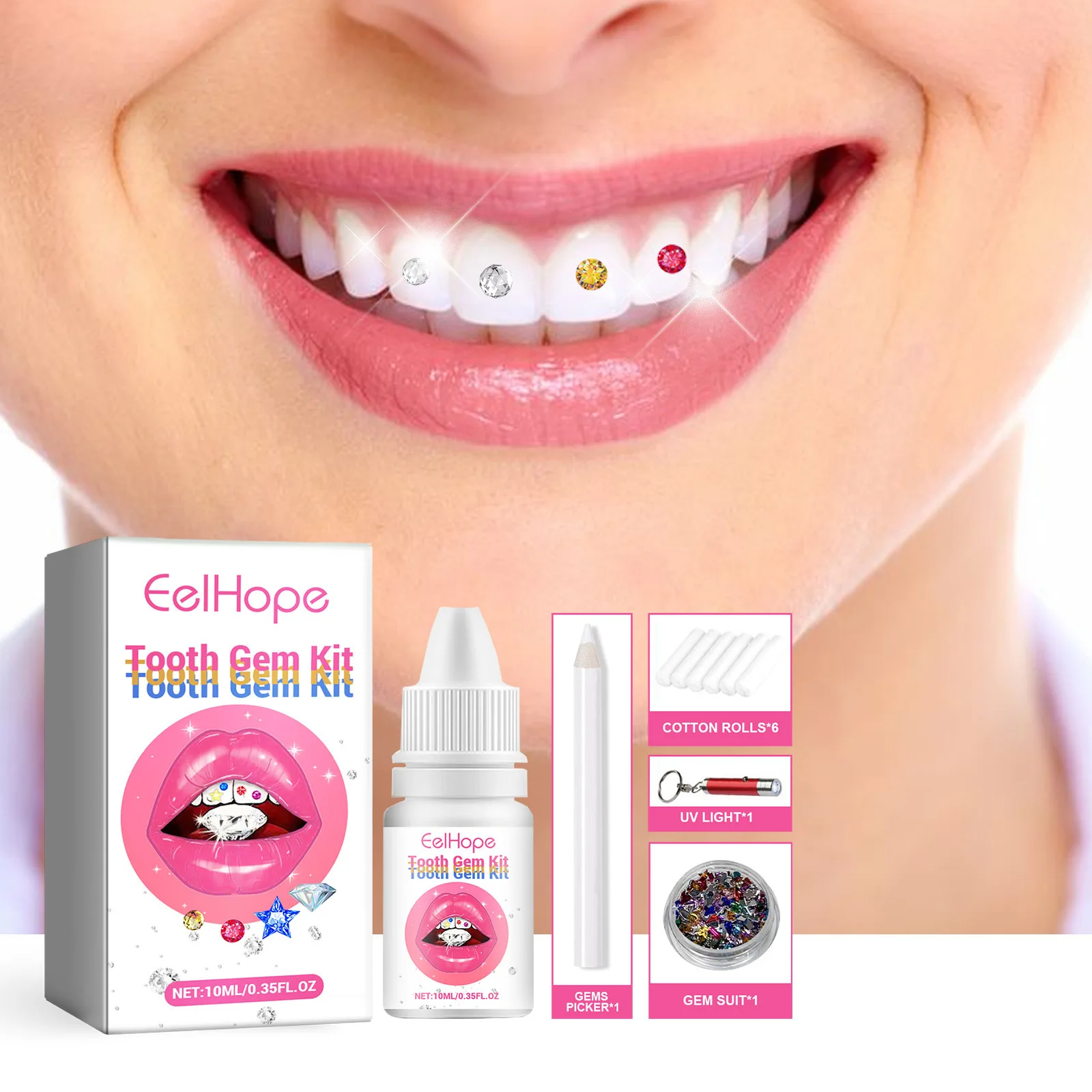 Tooth Gem Kit - Perlengkapan Perhiasan Gigi DIY Batu Mulia