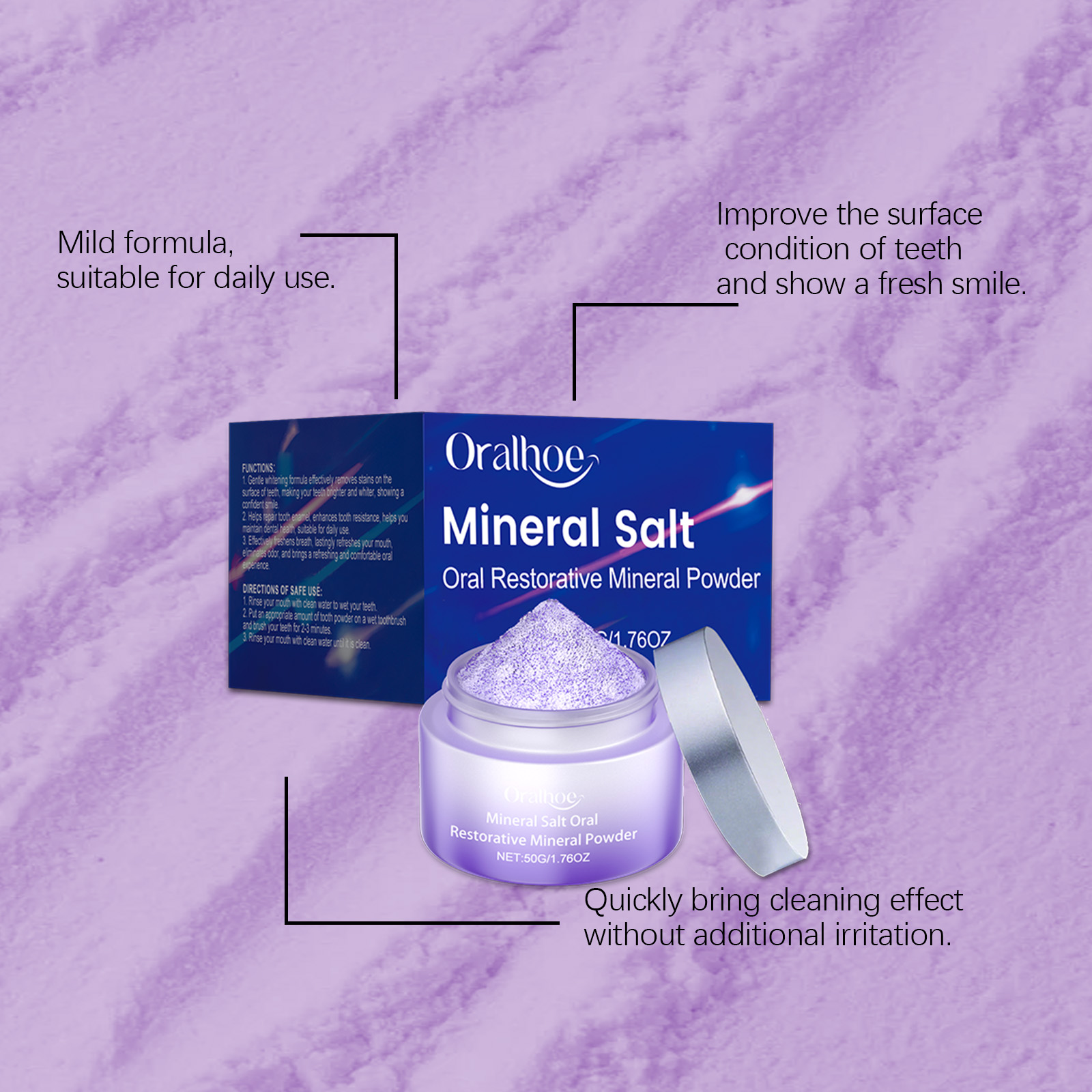 ORALHOE Bubuk Mineral Restorat - Teeth Whitening Or Tooth Whitening ulasan dan harga