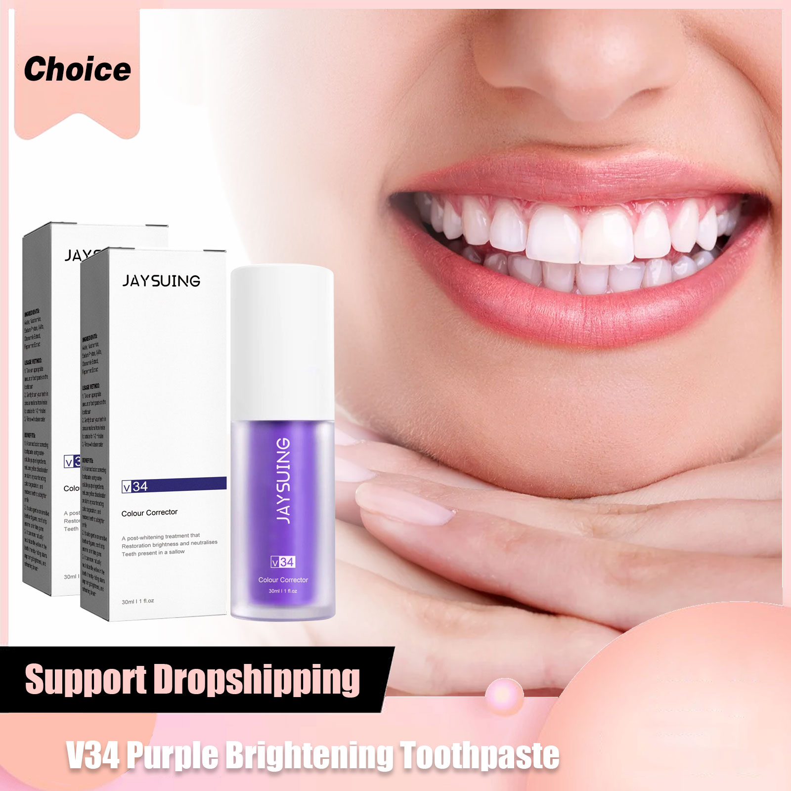 V34 pasta gigi pemutih ungu, a - Teeth Whitening Crest ulasan dan harga