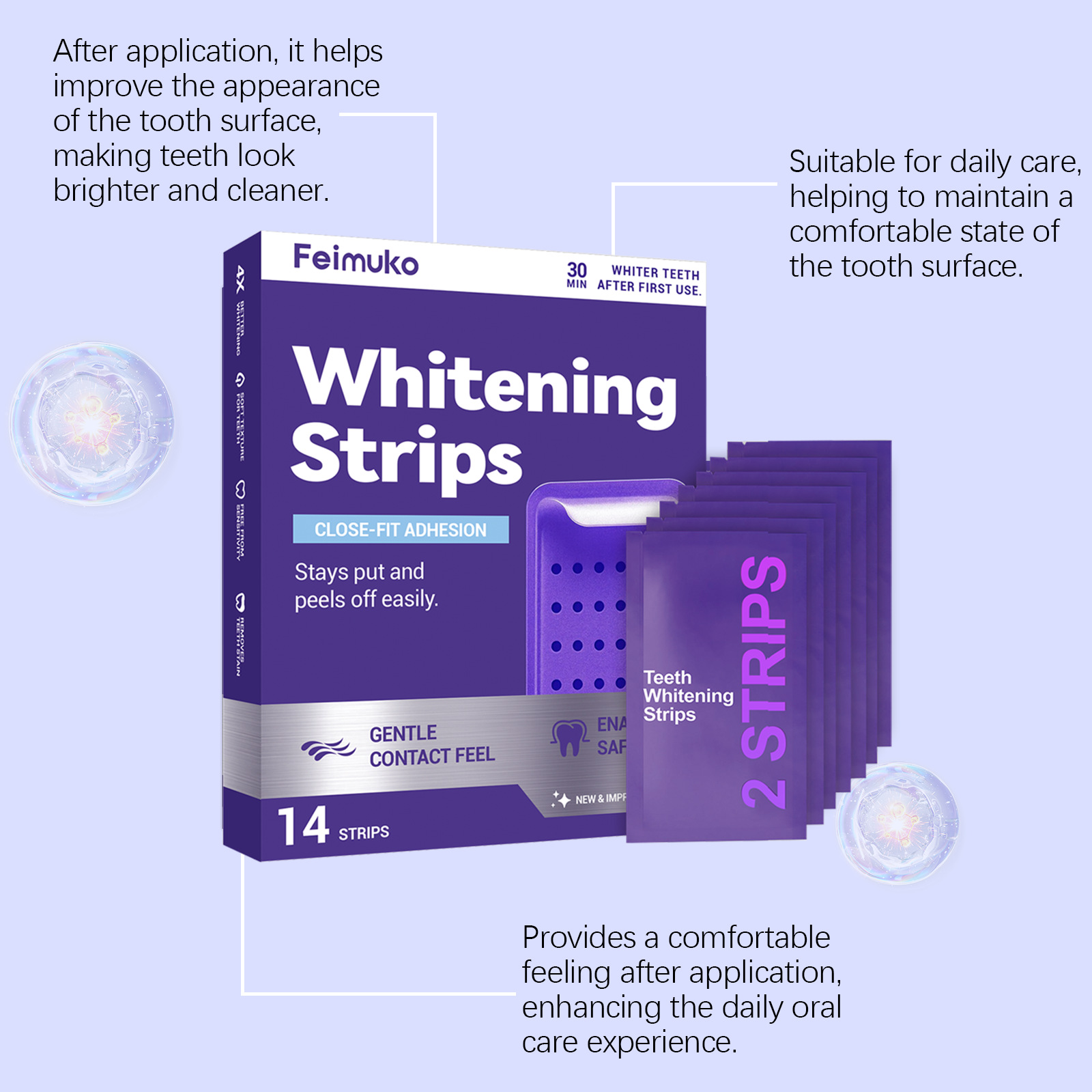 Strip Pemutih Gigi Ungu Berkil - Teeth Whitening Quotes ulasan dan harga