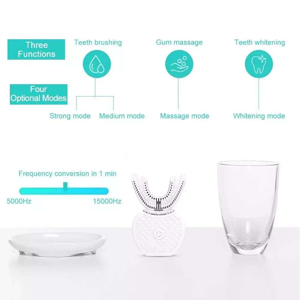 Sikat Gigi Elektrik Ultrasonik - Teeth Whitening With Blue Light ulasan dan harga