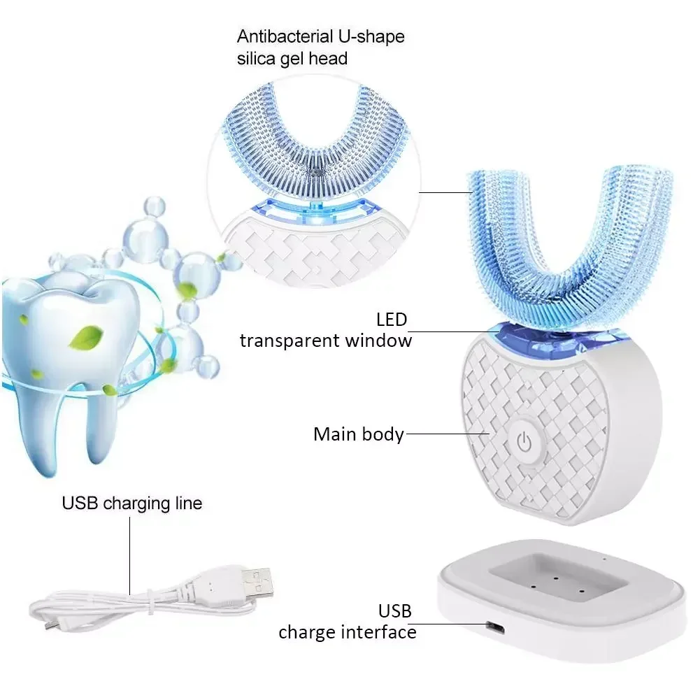 Sikat Gigi Elektrik Ultrasonik - Teeth Whitening With Blue Light ulasan dan harga