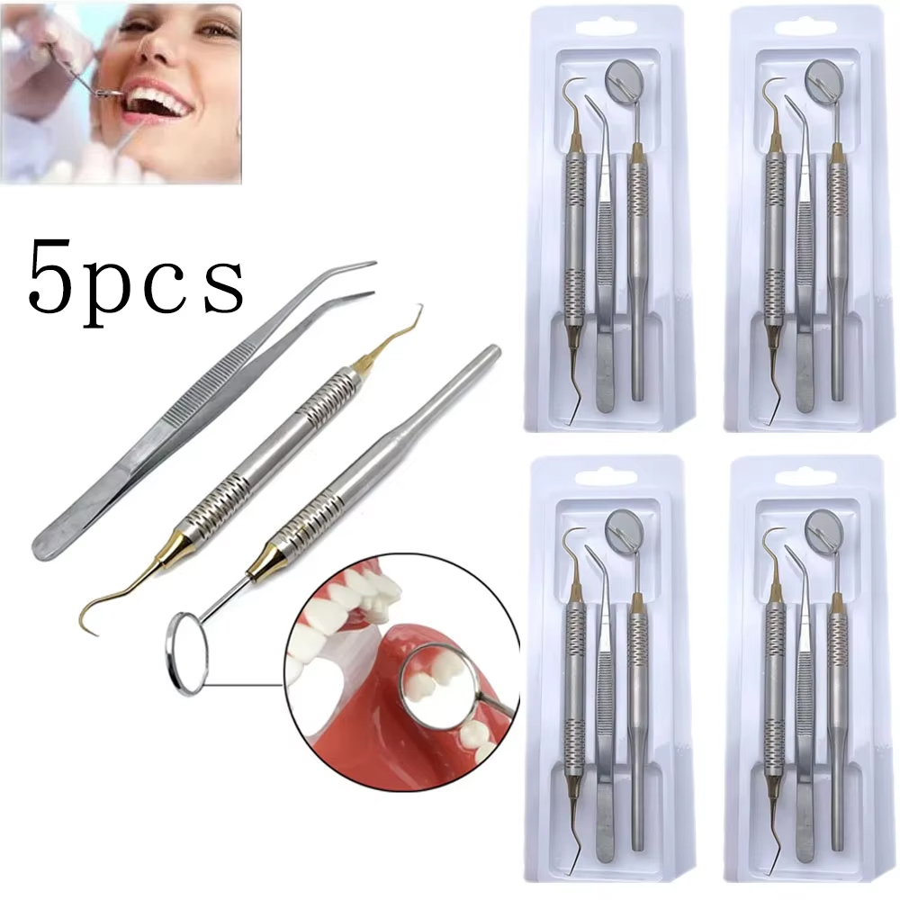 5 Buah Alat Pinset Cermin Mulu - Teeth Whitening Kit ulasan dan harga