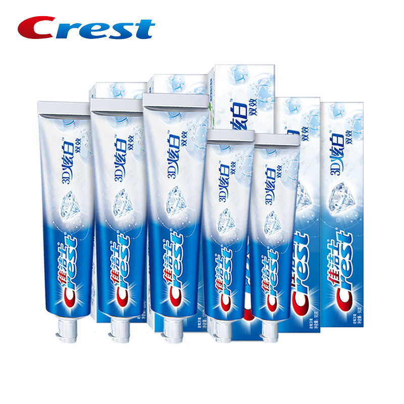 Puncak 3D Mika Pasta Gigi Fluo - Teeth Whitening Crest ulasan dan harga