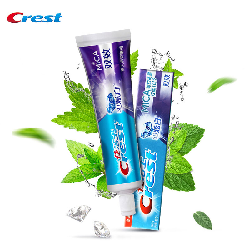 Puncak 3D Mika Pasta Gigi Fluo - Teeth Whitening Crest ulasan dan harga