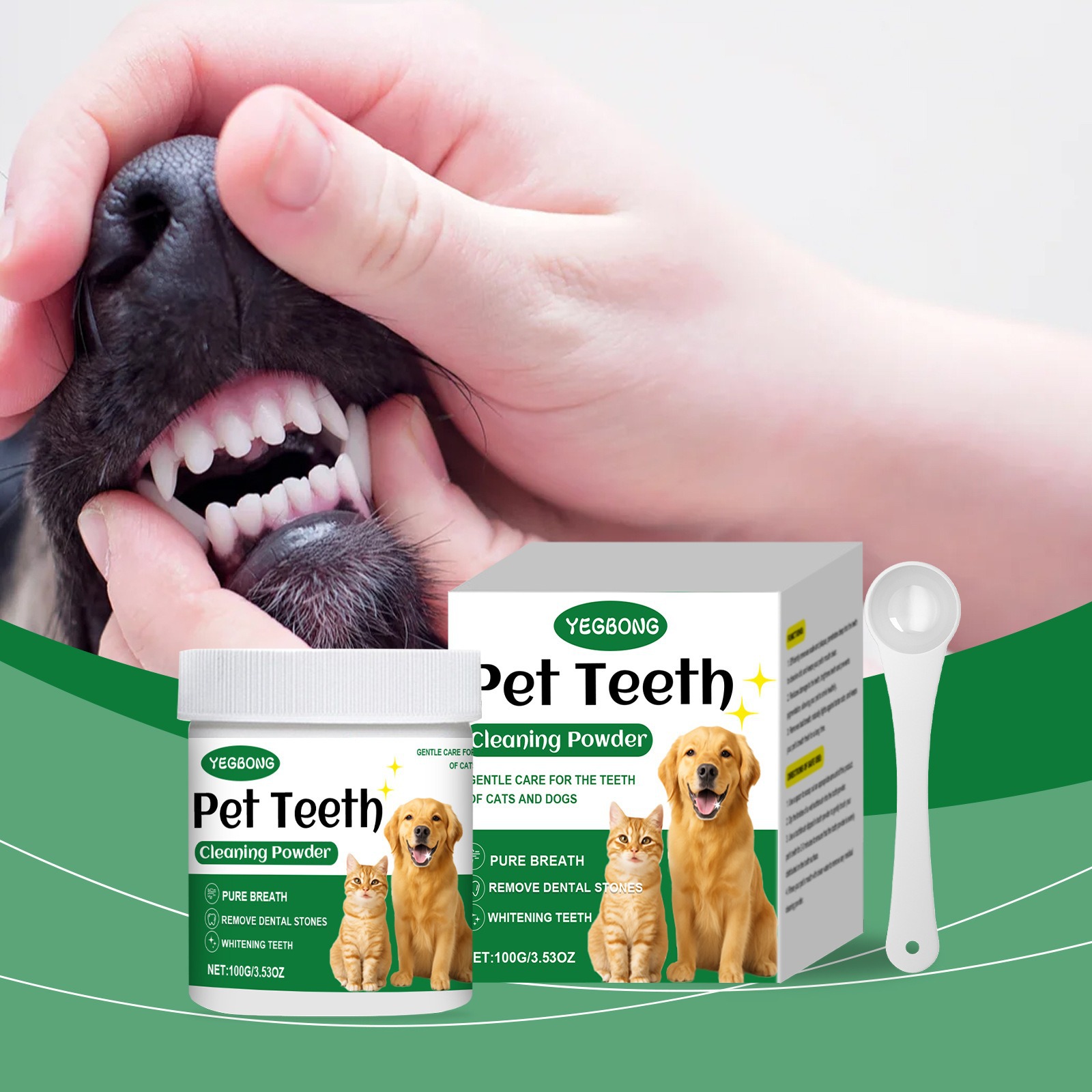 Bubuk Pembersih Gigi Hewan Pel - Teeth Whitening Powder ulasan dan harga
