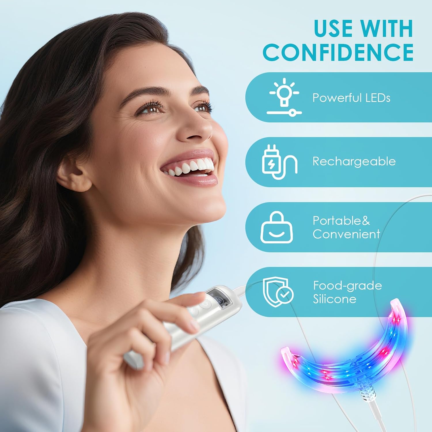 Alat Pemutih Gigi 16 LED Merah - Teeth Whitening With Blue Light ulasan dan harga