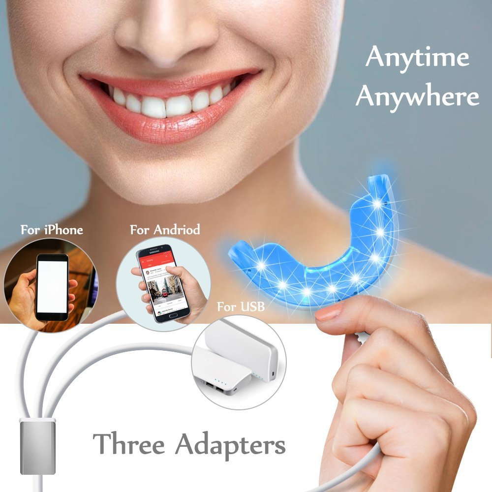 Lampu Pemutih Gigi 3 in 1, 16  - Teeth Whitening With Blue Light ulasan dan harga