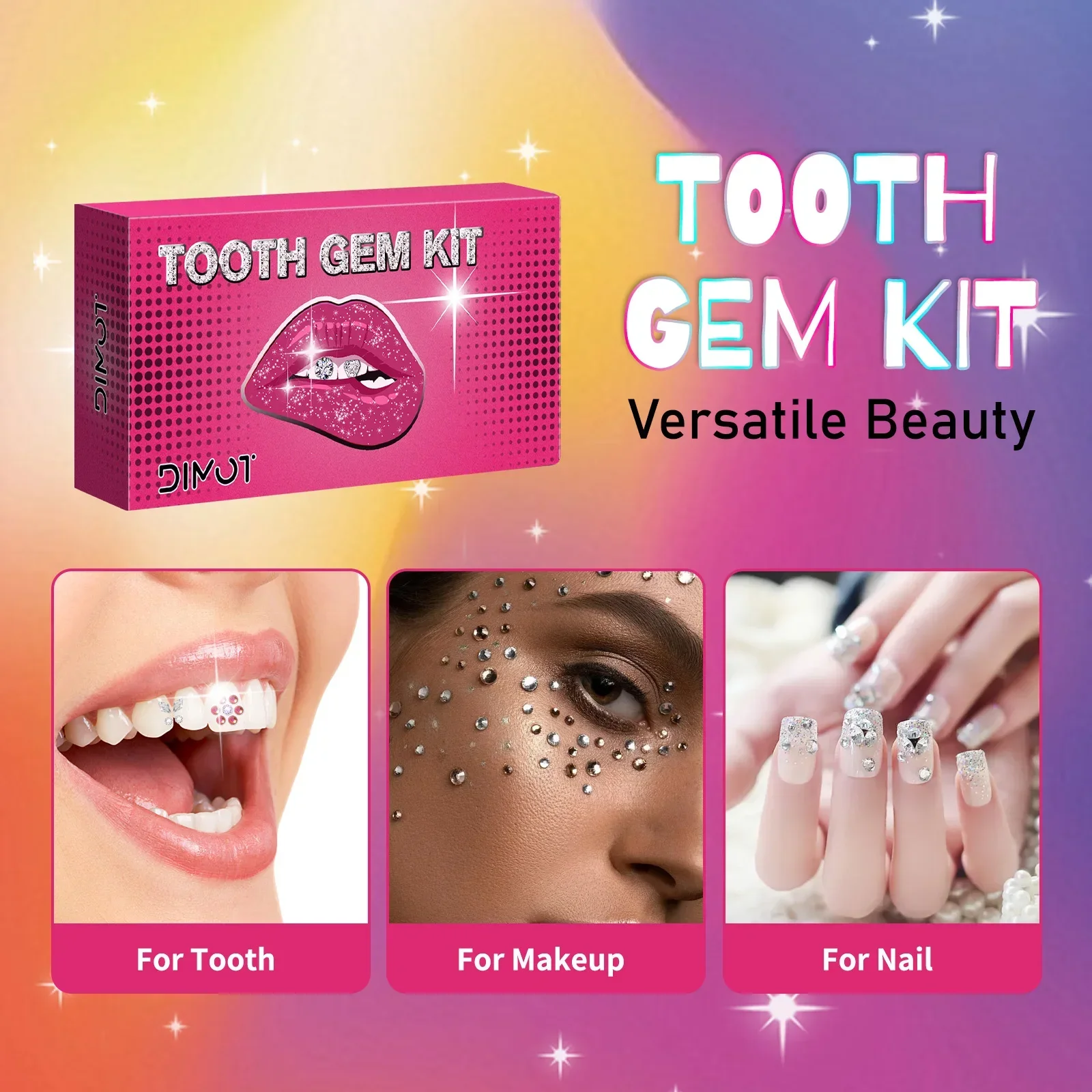 Kit Perhiasan Gigi DIY dengan  - Tooth Gem Kit ulasan dan harga