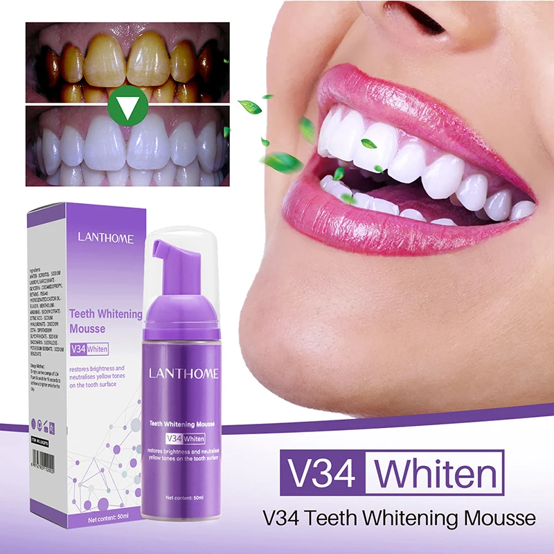 Mousse pasta gigi V34 pembersi - Teeth Whitening Crest ulasan dan harga