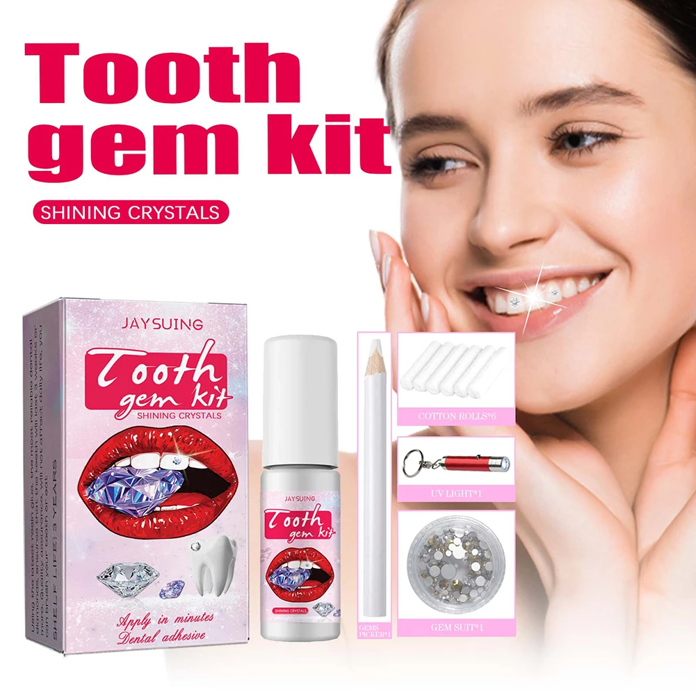 Kit permata gigi DIY dengan kr - Tooth Gem Kit ulasan dan harga