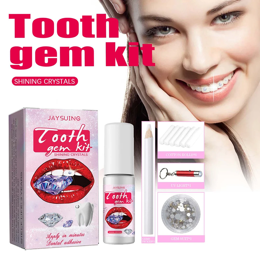 Kit permata gigi DIY dengan kr - Tooth Gem Kit ulasan dan harga