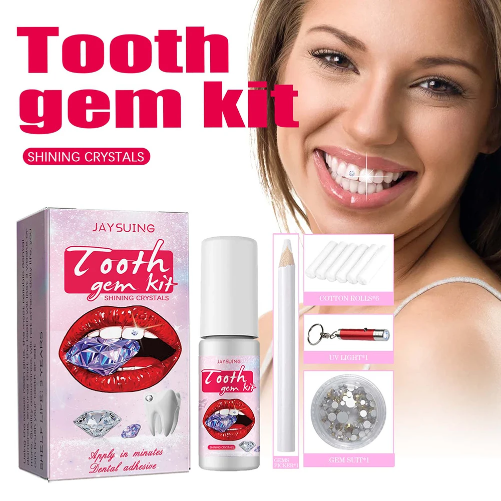 Kit permata gigi DIY dengan kr - Tooth Gem Kit ulasan dan harga